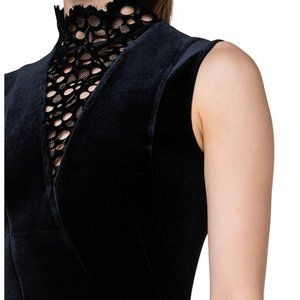 Black Akris punto velvet dress size 14 FW 23 NWT ORiginal price $1390